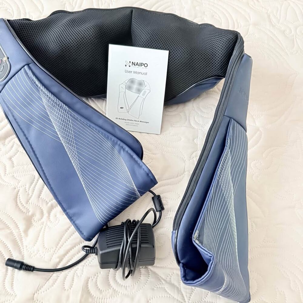 NEW Massager - Naipo 3D-Rotating Shiatsu Neck & Shoulder Massager with Heat
